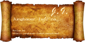 Jungbauer Ivána névjegykártya